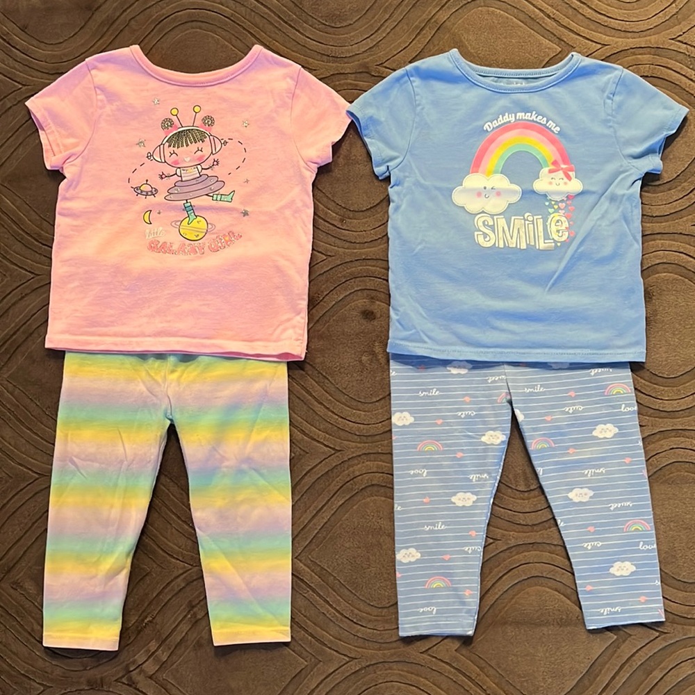 rainbow and galaxy girl sets